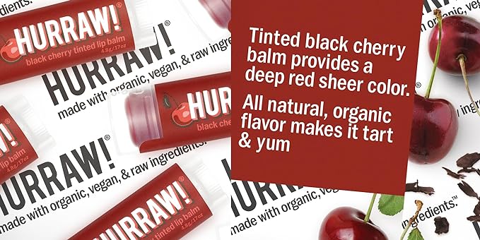 Hurraw! Raspberry Tinted, Black Cherry Tinted, Palm