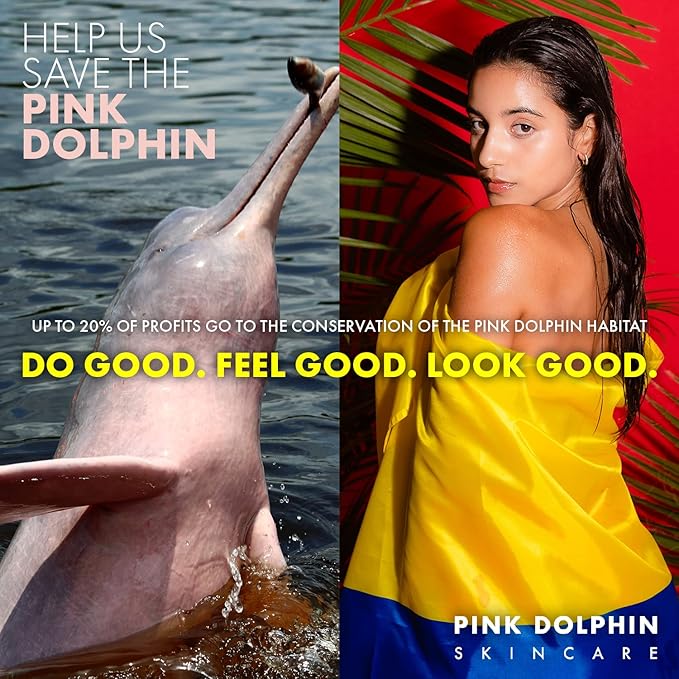 Pink Dolphin Caffeine Eye Cream – Anti-Aging Eye Treatment for Dark Circles, Puffiness & Fine Lines – Hydrating Formula with Caffeine & Hyaluronic Acid Skincare - 0.5 fl oz