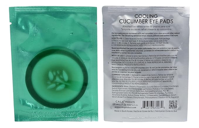 Cala cooling cucumber eye pads