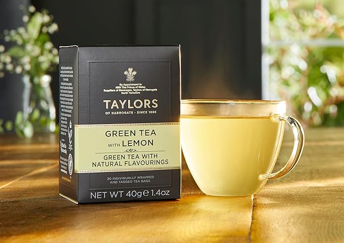Taylors of Harrogate Green Tea with Lemon, 20 Count (Pack of 1)