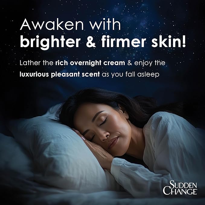 Sudden Change Revitalizing Night Cream - Face Lotion For Deep Wrinkles - Clinically Proven & Recommended By Professionals - Collagen & Elastin Booster - Reduce Fine Lines & Wrinkles In 2 Weeks, 2 Oz