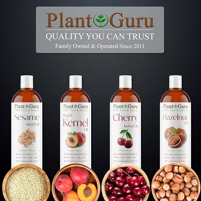 Peach Kernel Oil 4 oz. - 100% Pure and Natural Carrier Oil - Refined, Cooking, Skin, Hair, Body & Face Moisturizing