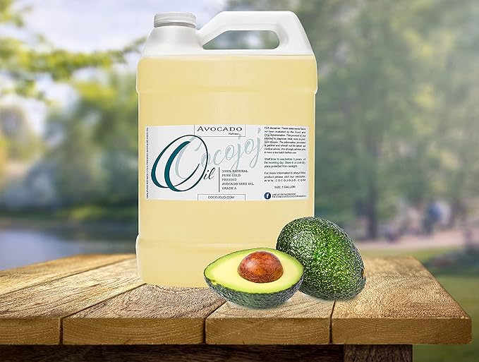 Dr Joe Lab Avocado Oil - Pure, Refined, Cold Pressed, Unscented, Non-GMO, Filtered, Carrier Gallon Oil - 128 oz - for Skin, Hair, Nails, Body, Beard, Cosmetic Formulation