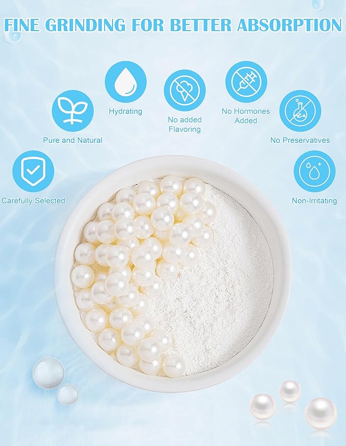 Freshwater Pearl Powder Organic, 150g100% Natural Pearl Powder, DIY Skincare —DIY Antioxidant, Deep Cleansing, Pore-Shrinking, Anti-Aging Mask