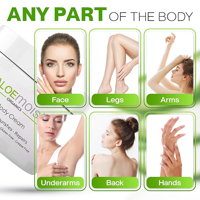 Organic Aloe Vera Lotion - Face & Body Moisturizing Cream with Natural Aloe Vera, Vitamin E Oil, Vitamin C, Retinol Cream, Shea Butter – Anti Aging Face Moisturizer for Women, Dry Skin (4 oz - 2pk)