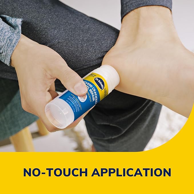 Dr. Scholl's Severe Cracked Heel Repair Restoring Balm 2.5oz, with 25% Urea for Dry, Cracked Feet, Heals and Moisturizes for Healthy Feet