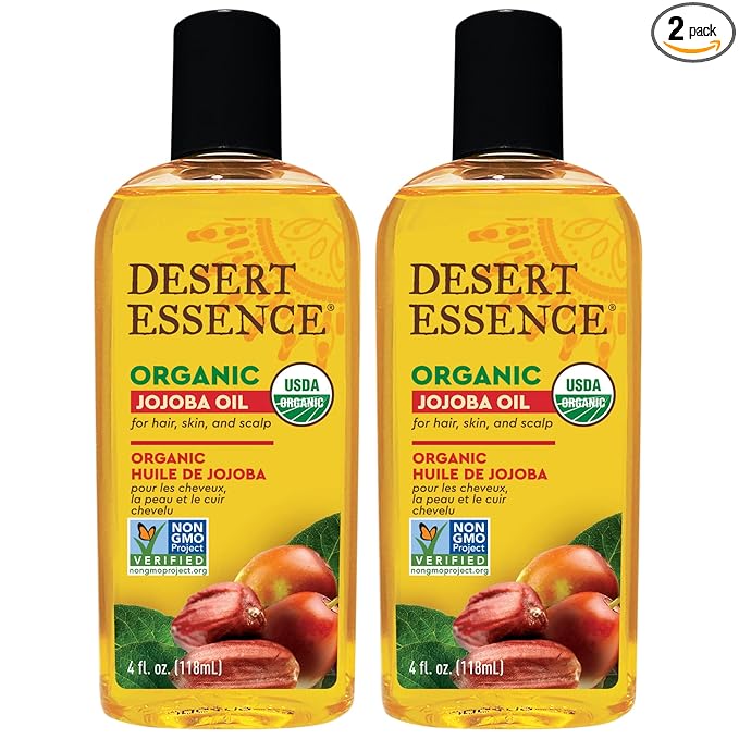 Desert Essence Organic Jojoba Oil -- 4 fl oz (Pack of 2)