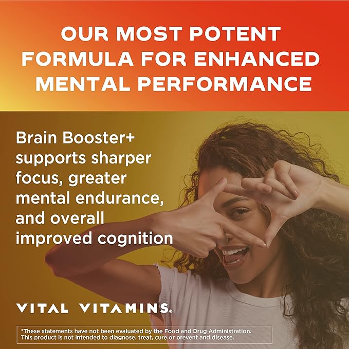 Vital Vitamins Brain Booster Plus + Biotin Complex Capsules
