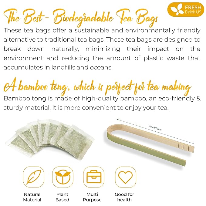 FreshDrinkUS, Premium 75 Fenugreek Tea Bags, 100% Natural & Pure from Fenugreek. Fenugreek Herbal Tea. Made with Natural Material Tea Bags. No Sugar, No Caffeine, No Gluten, Vegan.