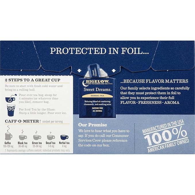 Bigelow Tea Herbal Tea Sweet Dreams 20 Count (Pack of 3)