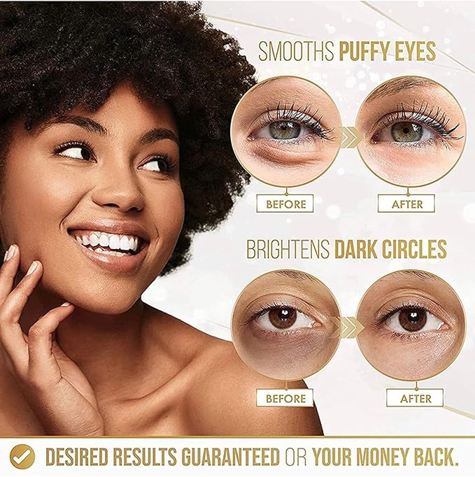 mascarillas de tratamiento ocular con colageno, Parches para el cuidado de la piel bajo los ojos de oro de 24 Kilates
