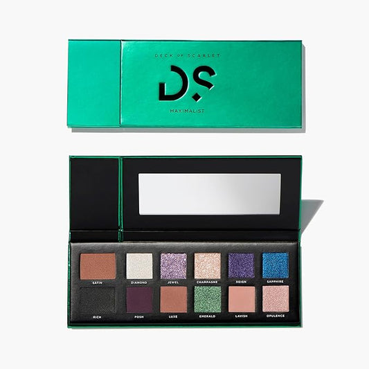 Deck of Scarlet Eyeshadow Pallet - Maximalist, Long Wearing with Saturated Color, Clean & Vegan Eyeshadow