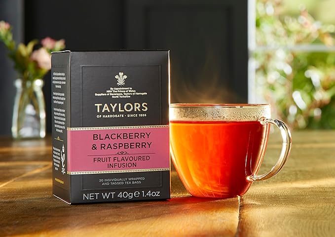 Taylors of Harrogate Blackberry & Raspberry Herbal Tea, 20 Teabags