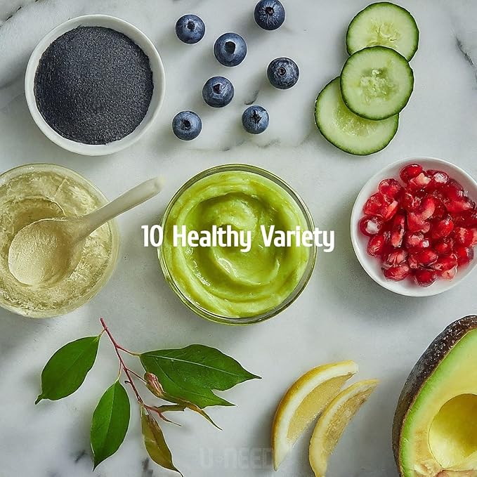 U-NEED 100 Combo Pack Korean Face Sheet Mask, 10 Types x 10 pcs, Tencel Facial Mask Sheet, Moisturizing, Made in Korea