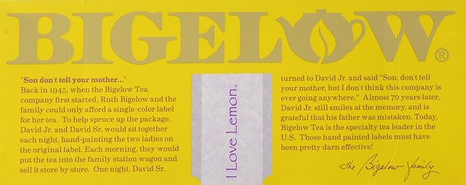Bigelow I Love Lemon Herbal Tea, 28 Count (Pack of 6)
