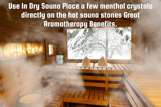 Mak Menthol Crystals 4 oz - Pure Organic 100% Natural - Menthol Crystals from Mint Crystal Mints Mentha Arvensis - Comes in a Jar for Long-Lasting Freshness