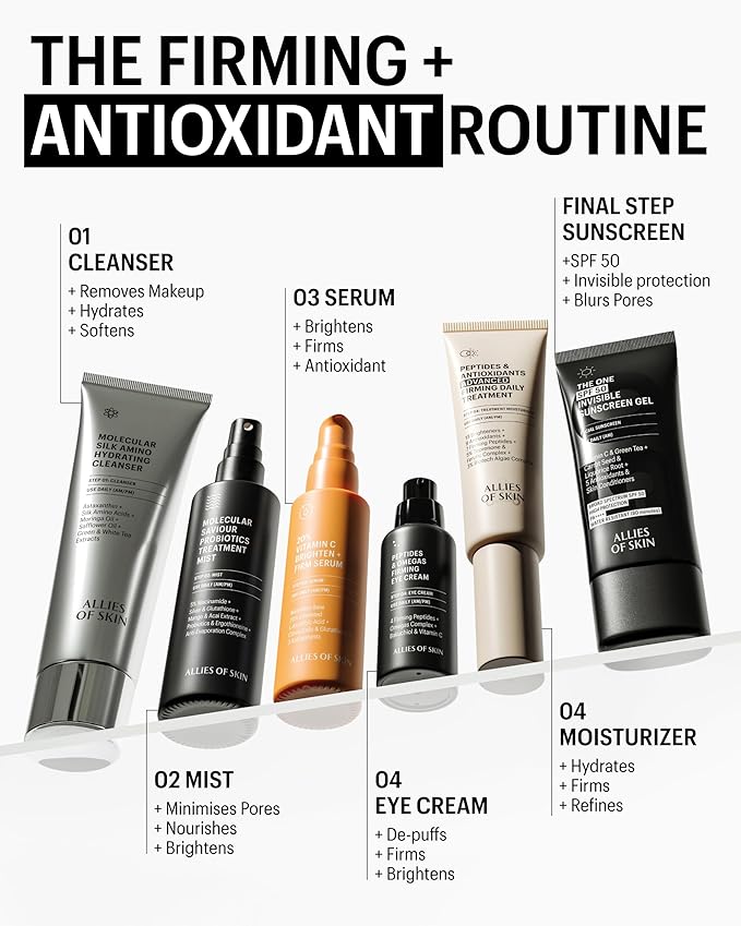 Allies of Skin Peptides Firming Eye Cream | Under Eye Moisturizer for Dark Circles & Puffiness | Bakuchiol, Ceramides and Vitamin C for Fine Lines and Under Eye Area | 0.5 oz