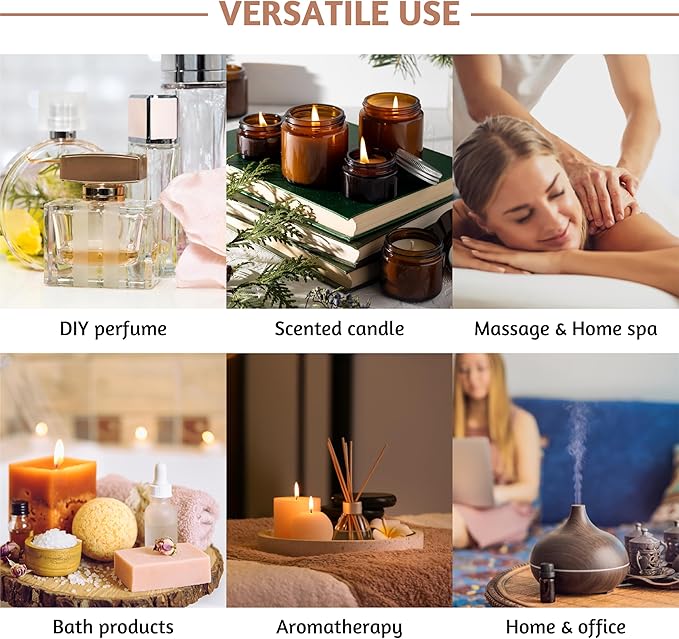 Folkulture Essential Oils for Diffuser | Essential Oils Set of 6 Fragrances| Diffuser Oils Scents for Home | Diffuser Essential Oil - Orchid Oud, Rose Oud for Mothers Day Gifts for her