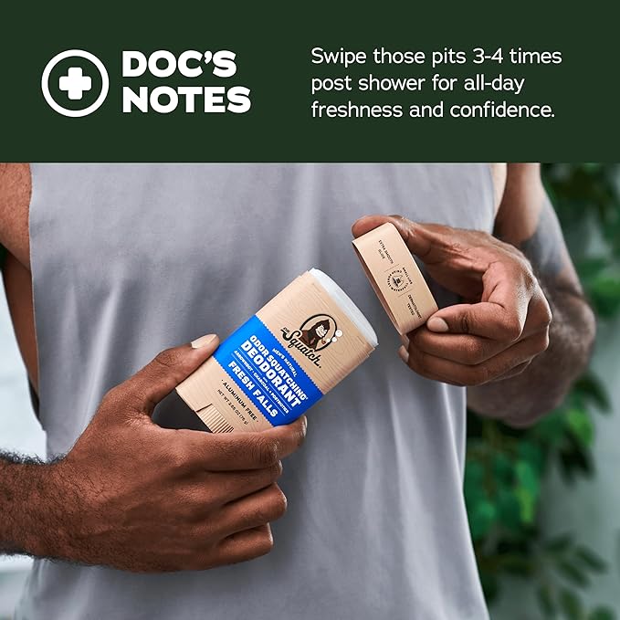 Dr. Squatch Natural Deodorant for Men - Odor-Squatching Aluminum Free - Maverick Musk & Pine Tar (2.65 oz, 2-Pack)
