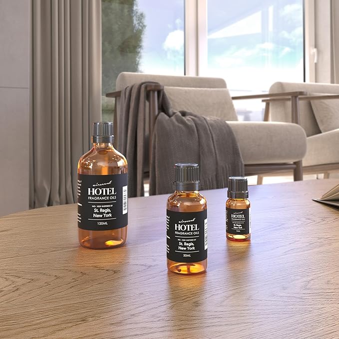 AirScent Hotel Diffuser Oil Inspired by The St. Regis Hotel Scent - Premium Fragrance Oil No. 1025 for Ultrasonic and Waterless Diffusers and Crafting - 10 mL, 0.34 fl oz Glass Bottle with Dropper