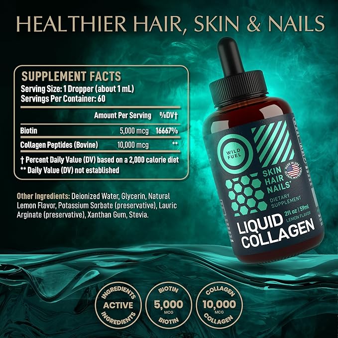 WILD FUEL Concentrated Liquid Collagen Peptides and Dental Probiotics for Fresh Breath Bundle