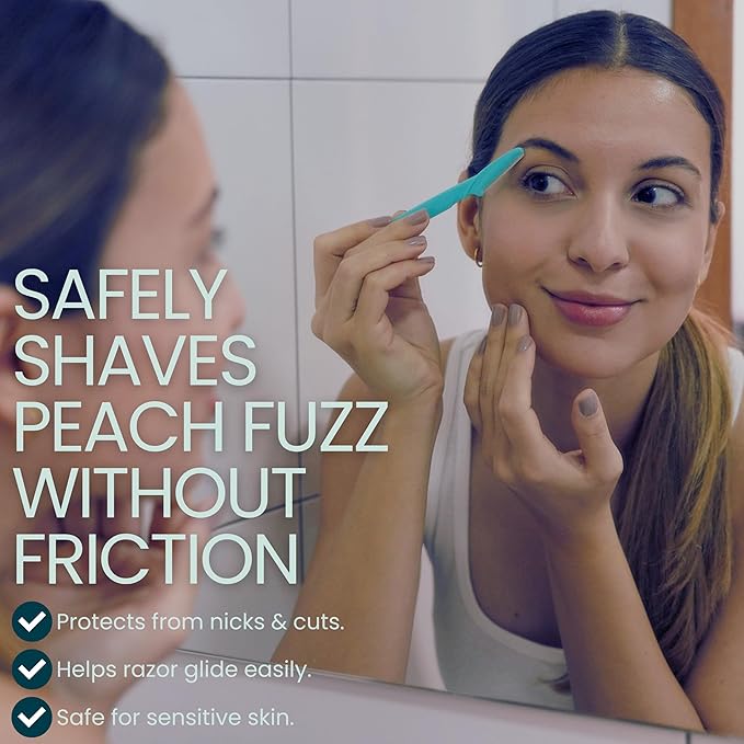 Dermaplaning Oil for Women - Face Shaving Oil for Oily Skin - Non Comedogenic, Fragrance Free, Organic, Natural and Lightweight - Use with Dermaplaning Tool for Face, 2oz by Ouiloe