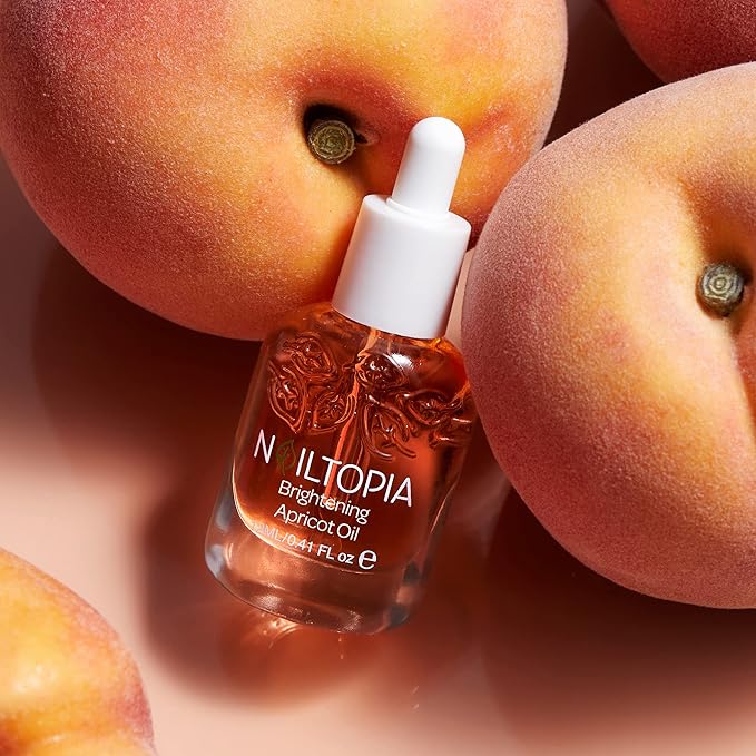 Nailtopia Fresh Apricot Oil - Nail and Cuticle Oil - Anti-Aging Dry Skin Softener for Cuticles - Nail Repair and Cuticle Care Treatment - 0.41 oz (Pack of 2)