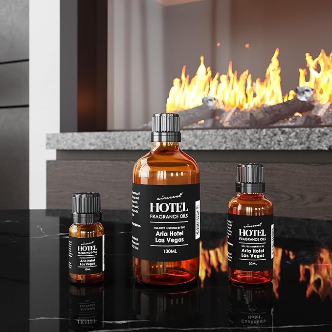 AirScent Hotel Diffuser Oil Inspired by The Aria Asian Garden Scent - Premium Fragrance Oil No. 1003 for Ultrasonic and Waterless Diffusers and Crafting - 10 mL, 34 fl oz Glass Dropper Bottle