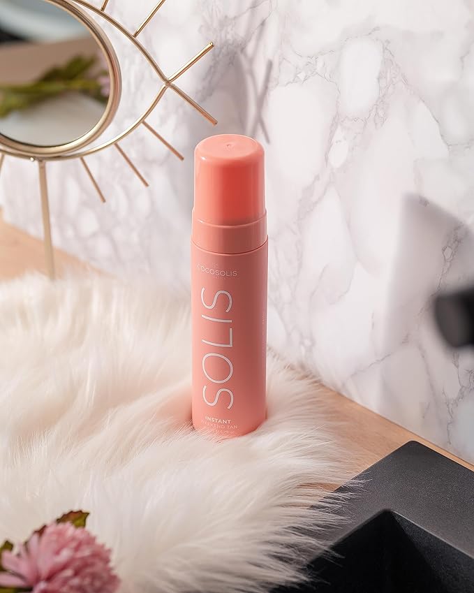 COCOSOLIS SOLIS Instant Weekend Tan Self-tanning lotion for face and body, mousse with immediate effect and washable, for a rich, natural and long-lasting tan, with plant-based DHA (200 ml)