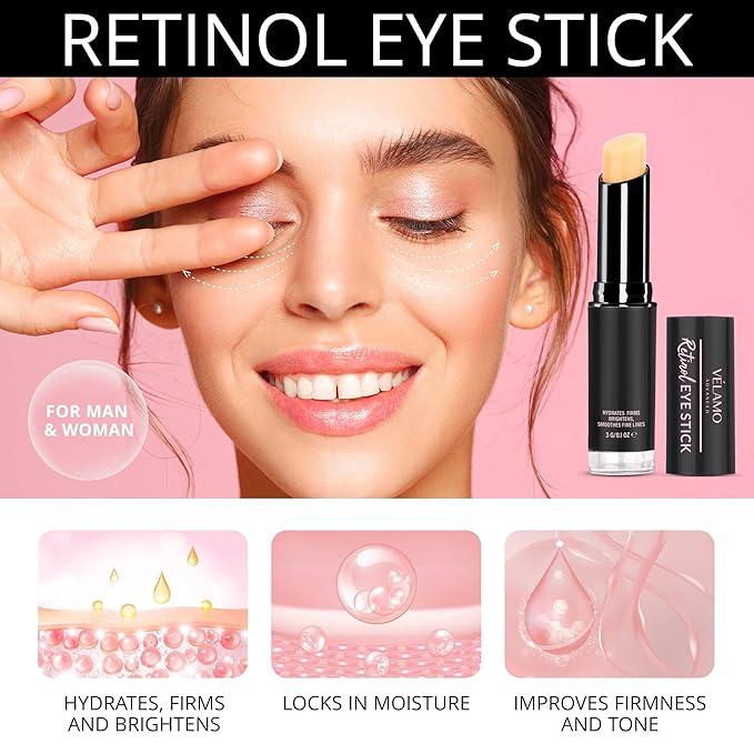 Retinol Eye Stick with Caffeine & Cooling Eye Balm Stick