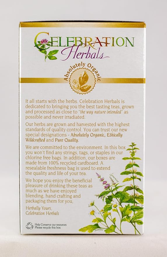 Celebration Herbals Organic Chaste Tree Berries Tea, 24 Bags