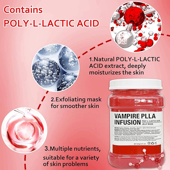 24k Gold Jelly Mask Powder for Facials Care Vampire Jelly Mask for Facials Professional
