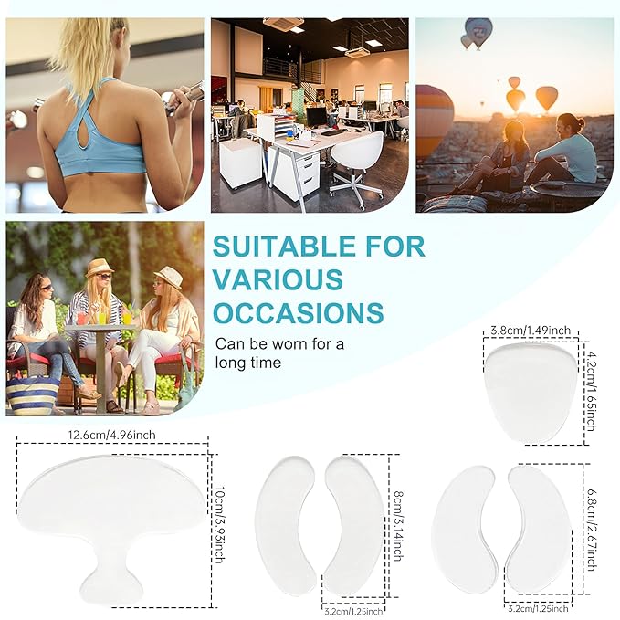 Silicone Face Patches, invisible Facial Patches to Reduce Fine Wrinkles, Forehead, Frown, Smile, crow’s feet Lines, Reusable Wrinkles Treatment for Women 6 Pcs Set