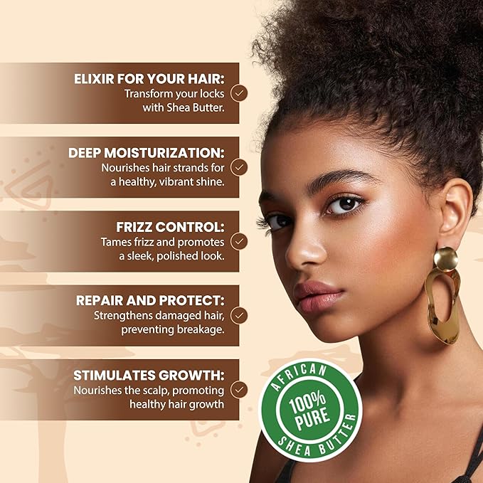 Raw African Shea Butter 32 oz. (2 Pack) Bulk 100% Pure Natural Unrefined IVORY - Ideal Moisturizer For Dry Skin, Body, Face And Hair Growth. Great For DIY Soap and Lip balm Making.