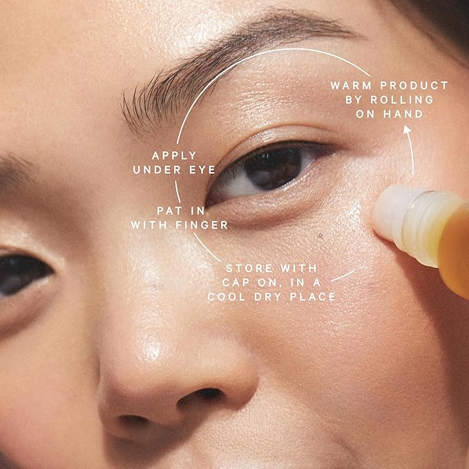 KORA Organics Noni Radiant Hydrating Under Eye Oil Roller, Smooth & Tone, Certified Organic, Cruelty Free, 0.34 Fl Oz.