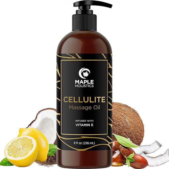 Maple Holistics Skin Firming Set with Firming Lotion and Cellulite Massage Oil Firming and Tightening Body Care Bundle