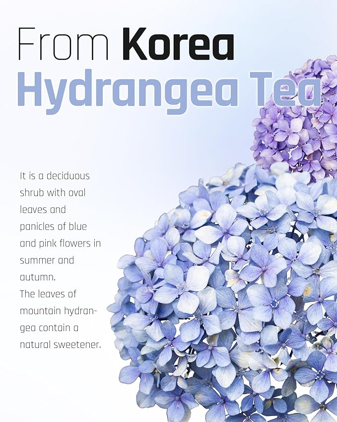 Ssanggye Hydrangea Sweet Dew Tea 1.2g x 40 Tea bags, Premium Korean Herbal Tea Hot Cold Sweet Flower Soft 4 Seasons Made in Korea