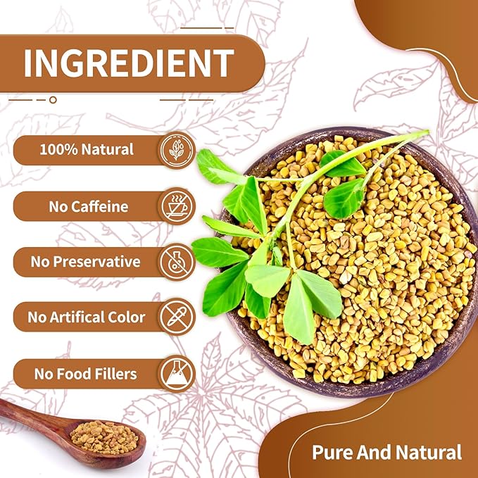 Roasted Fenugreek Seeds Tea Bags - 60bags/6.4 Oz 100% Pure & Natural Fenugreek Tea Herbal Tea, Caffeine Free, No Additives, No Sugar, Non-gmo, No Gluten