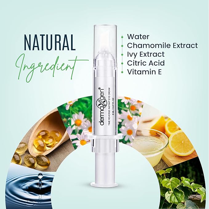 Instant Eye Treatment & Gel Bundle – Featuring Plant Stem Cells & Advanced Time Reverse Anti-Aging Eye Cream for Smooth Fine Lines, Wrinkles, and Dark Circles