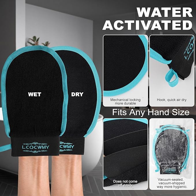 Exfoliating gloves, (4pcs) durable body