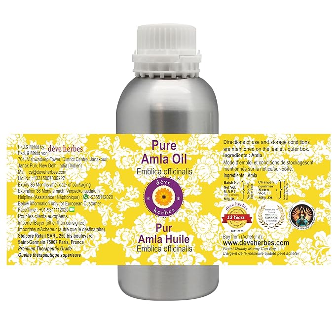 dève herbes Pure Amla Oil (Emblica officinalis) 630ml (21 oz)