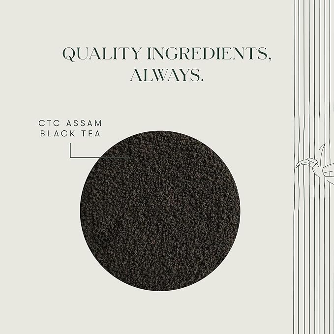 Luxmi Estates - Blue Hills - Organic CTC Assam Black Tea - 50 Tea Bags | Jodhpur Blend - Rajasthan's Favorite Chai | Strong Cup of Original Indian Chai Tea - No Spices