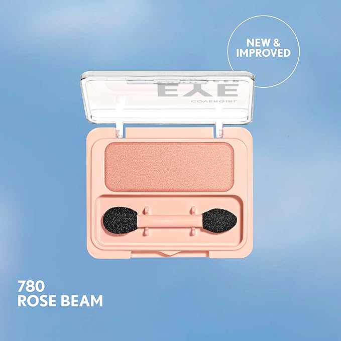 COVERGIRL Eye Enhancer, Rose Beam, Eyeshadow Mono, Easy to Wear, Clean & Vegan, Talc-Free, Matte & Shimmer Finishes, Smudge-Proof, 0.09oz