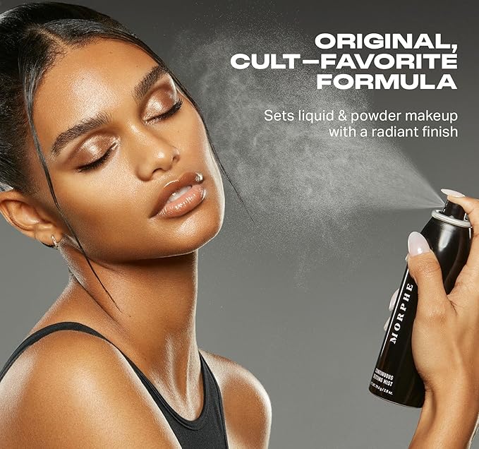 Morphe Mini Continuous Setting Mist - Micro-Fine, Travel Size Setting Spray for Makeup with a Natural Finish - Helps Makeup Resist Caking or Fading & Increases Wear of Foundation (1.3 oz)