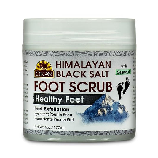 OKAY Pure Naturals Black Salt Foot Scrub 6oz
