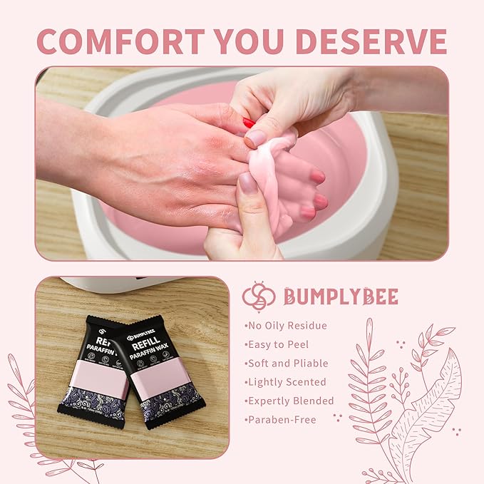 Paraffin Wax Machine for Hand and Feet - 3500ml Hot Wax Hand Wax Machine with 18 Pcs Paraffin Bath Wax, Foot Wax Paraffin Foot Care Kit, Hand Wax Machine, Smooth and Moisturize Hands