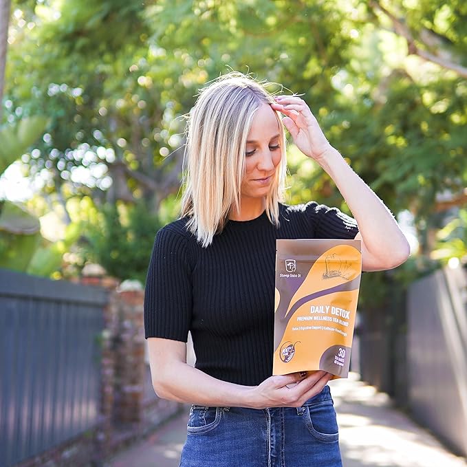 Organic Liver Detox Tea - Caffeine Free Skinny Tea - Herbal Slimming and Digestive Tea with Dandelion Root and Lemongrass - Daily Detox tea by Steep Into It (3.5 Ounce)