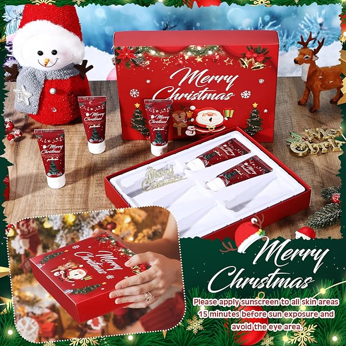 6 Pcs Halloween Gifts Travel Size Sunscreen Spf 30 Mini Sunscreen Lotion 1oz Travel Water Resistant Sunscreen Lotion for Halloween Party Favors(Merry Christmas)