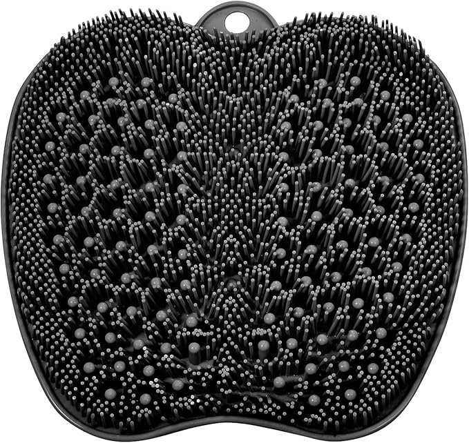 BESKAR 2Pack Shower Foot Scrubber Mat, Foot Scrubbers for Use in Shower, Cleaning & Exfoliating Your Feet No Bend