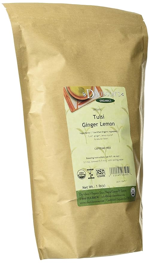 Davidson's Organics, Tulsi Ginger Lemon, Loose Leaf Tea, 16-Ounce Bag